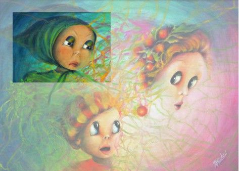 Aurora Mazzoldi - L'Imprevisto - acrilico su tela libera elaborazione per mettere in rilievo il giudice interiore