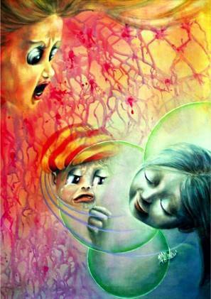 Foto del quadro "La Consolazione" di Aurora Mazzoldi - pittura acrilica su tela - cm. 60 x 80