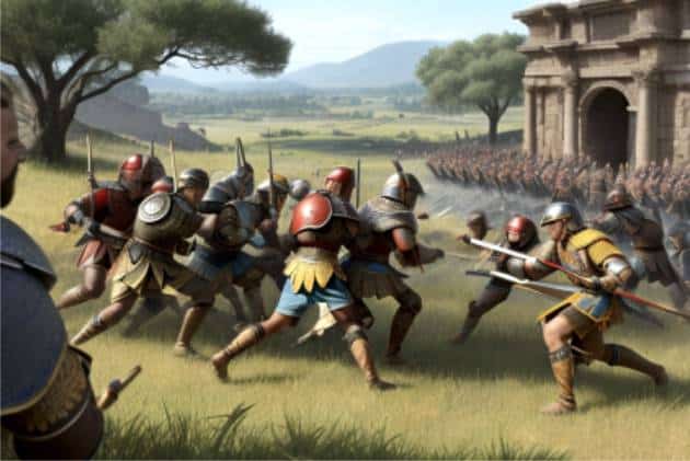 Una battaglia ai tempi dei Romani