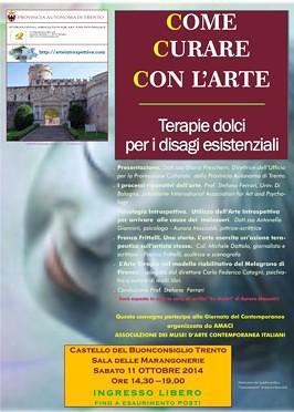 Manifesto del convegno "Come Curare Con l'arte"- Una cura del malessere interiore.