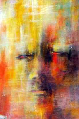 Disturbi d'ansia. Particolare del quadro acrilico "Depressione" di Aurora Mazzoldi