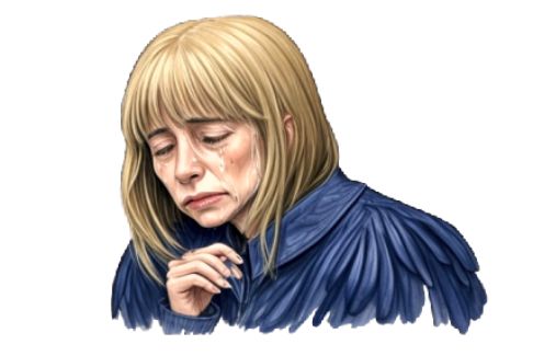 Immagine di donna che fa la vittima, I. A.