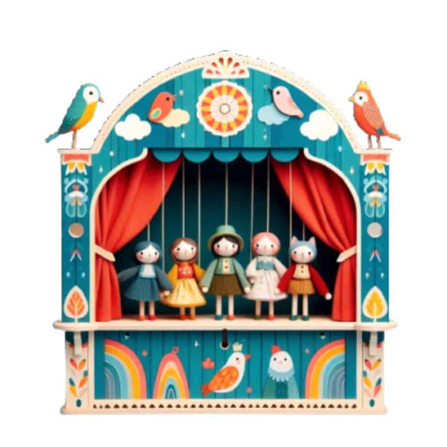 Teatrino con burattini