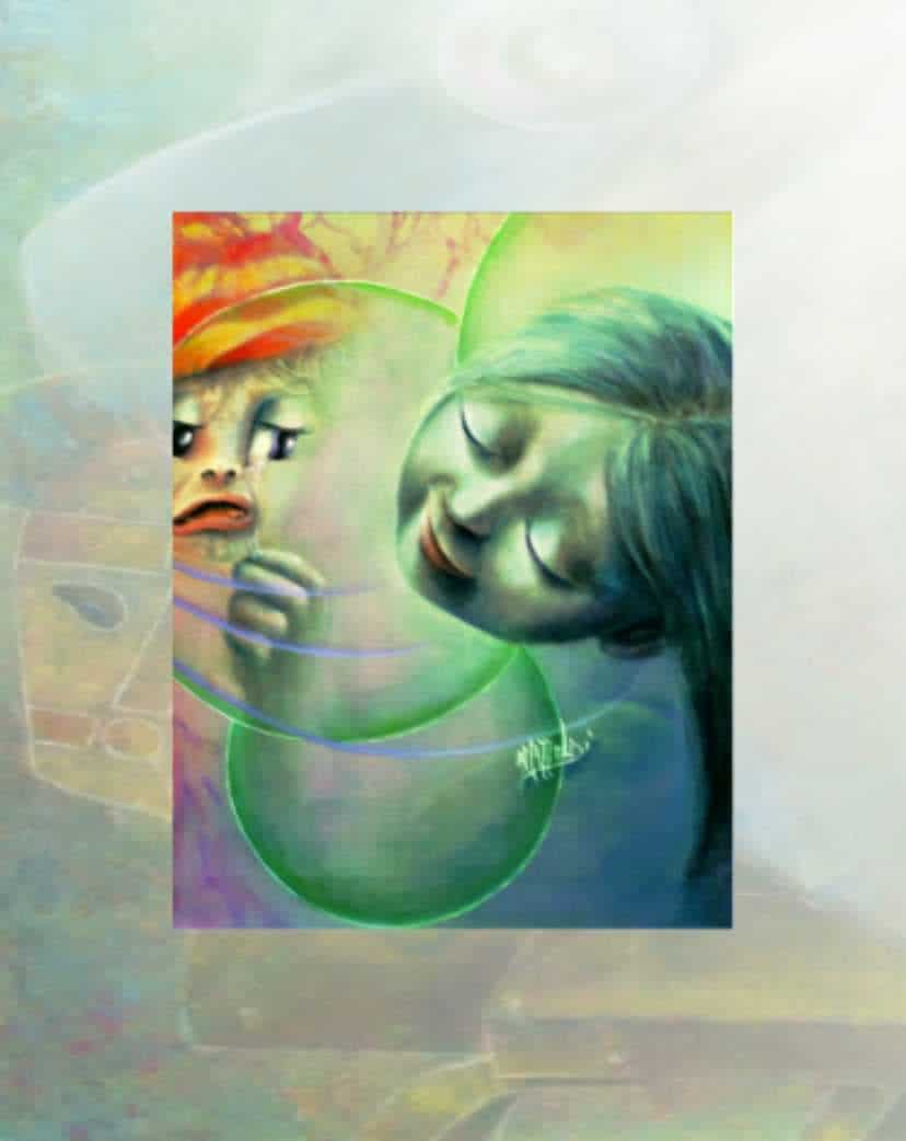 Particolare del quadro acrilico "Consolazione" di Aurora Mazzoldi