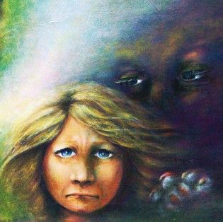 Somebody is deciding my life. Aurora Mazzoldi, La Scelta (The Choice, detail), acrylic painting.