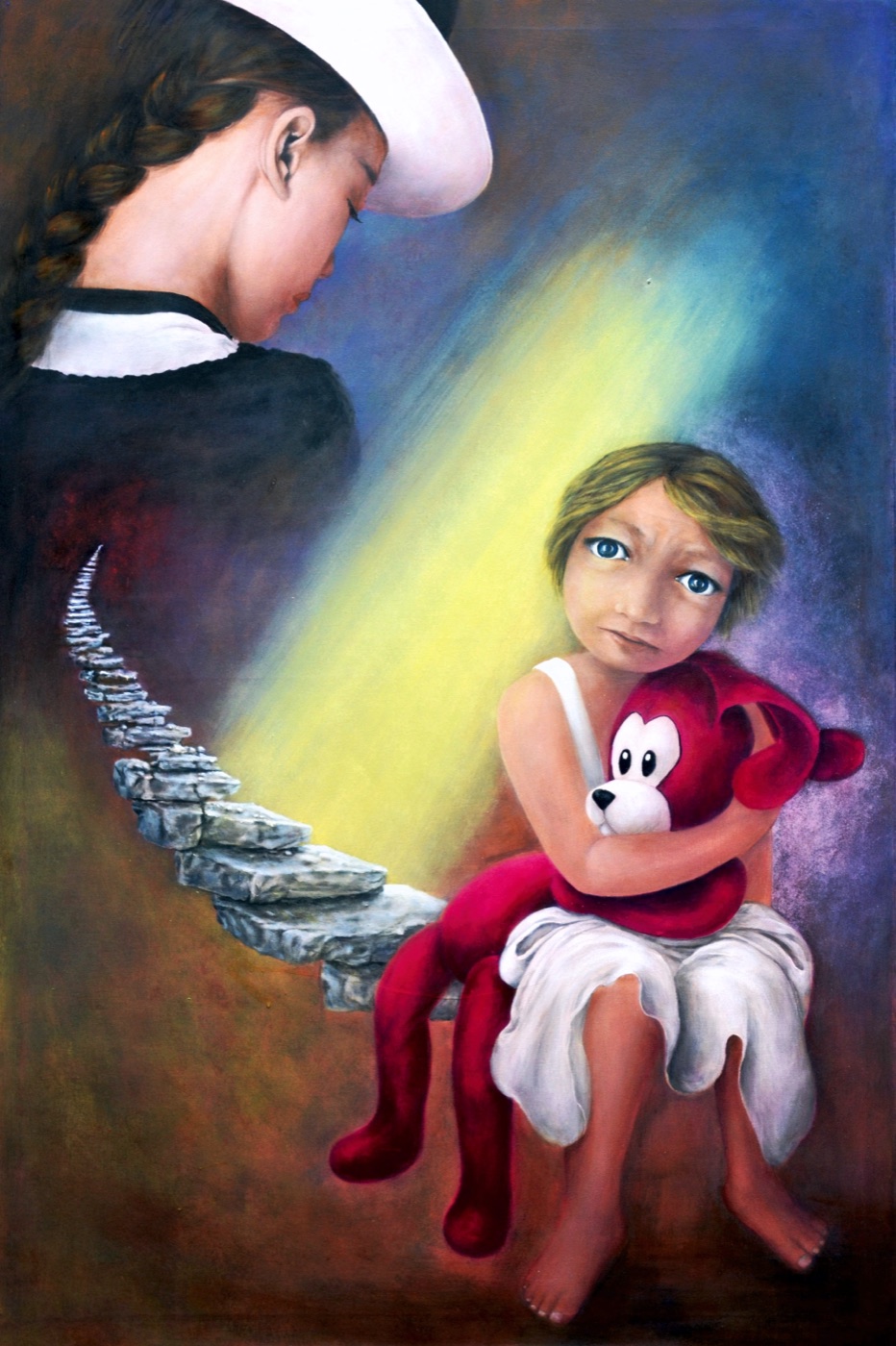 Aurora Mazzoldi - Mother 6 - Loneliness. Mother and child avoid contact.
