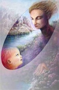 Aurora Mazzoldi - Genuine conversations (detail of the acrylic painting “Mother 4 - The Possibilities”)
